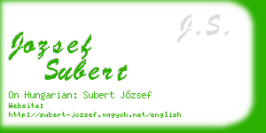 jozsef subert business card